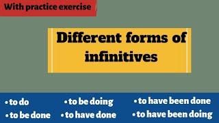 Infinitives in English grammar || Active and passive Infinitives with practice exercise