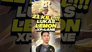 Cara RRQ Lemon Main LUKAS 21 KILL!! #MLBBIndonesia #MobileLegends #Gaming