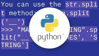 Split a string by a delimiter in python