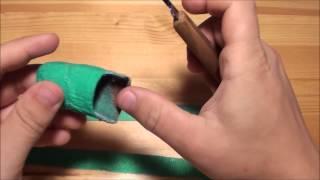 Making a thumb guard for woodcarving