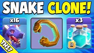 Snake Bracelet + Clone Spells = WOW!!! TH17 Attack Strategy (Clash of Clans)