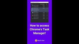 How to access Chrome's Task Manager #shorts