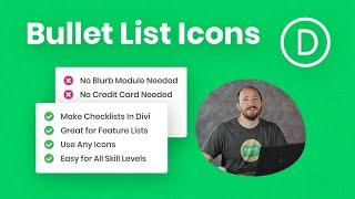 How To Change Bullet Lists Into Checkmarks Or Other Icons In Divi