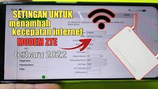 CARA SETING MODEM ZTE F609 AGAR KECEPATAN INTERNET NYA STABIL 2022