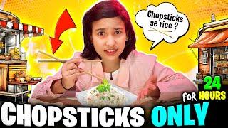 Eating with Chopsticks for 24 Hours |  #LearnWithPari