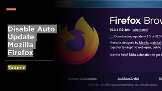 How to Disable Auto Update Mozilla Firefox