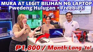 MURA NG LAPTOP DITO! Pwedeng Hulugan + FREEBIES (₱1,800 per month, may pangmalakasan na Laptop na)