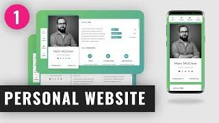 HOW to create a PERSONAL portfolio WEBSITE using HTML and CSS part-1