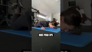 KNEE PUSH UPS  #shortsvideo #gym #gymlife #gymlover #gymmotivation #gymworkout #shorts