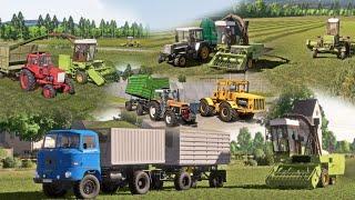 FS22/Map Bantikow/ Grass silage DDR machinery Fortschritt  E281/303, ZT-323A, MTZ-82, IFA W50, URSUS