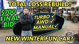 Rebuilding a TOTALED Salvage Auction Car On A Budget! #savethemanuals