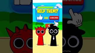 HELP Black and Raddy in INCREDIBOX SPRUNKI Squid Game Challenge vs Wenda Doll