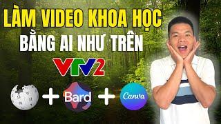 Bật mí cách làm video khoa học bằng AI như trên VTV2 từ Wikipedia cực chi tiết- Kiếm tiền view ngoại