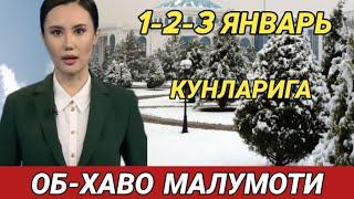 1-2-3 ЯНВАРЬ КУНЛАРИ УЧУН ОБ ХАВО МАЛУМОТИ, ob havo.