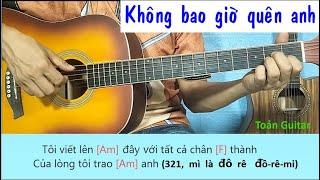 Hướng dẫn guitar Bolero - Không bao giờ quên anh - Intro, đệm hát, lót câu - Toản Guitar