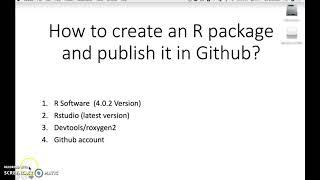 How to create an R package and publish it in Github?