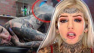 GETTING HER BUTTHOLE TATTOOED