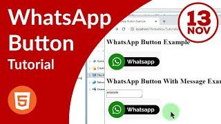 Simple HTML and JavaScript WhatsApp Button Tutorial