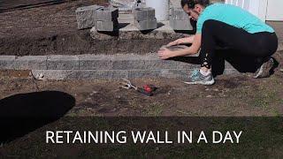 How to Build a Small Retaining Wall in One Day by Yourself | Cheap Basic Retaining Wall