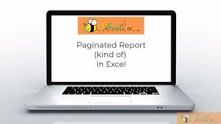 Paginated report (kind of) in #Excel