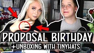 He surprised me BIG TIME on my birthday! Let's unbox stuff with Tinyhats!