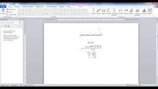 66.- Word infinito. ¿Cómo insertar una ecuación?