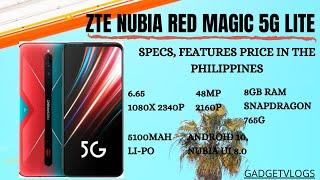 ZTE Nubia Red Magic 5G Lite Full Specs, Features, Price in the Philippines | Gadget Vlogs