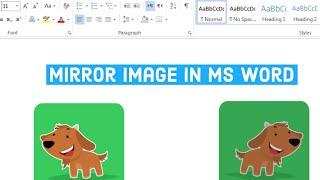 How to mirror image in Ms Word 2010, 2013, 2015, 365