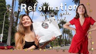 i went to a REFORMATION SAMPLE SALE (vlog + haul)