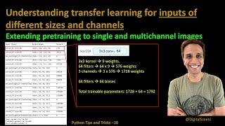 Tips Tricks 20 - Understanding transfer learning for different size and channel inputs