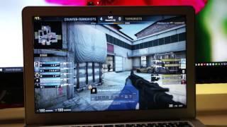 CSGO performance test on a MacBook Air (Core i5 Intel HD 6000 4GB RAM)