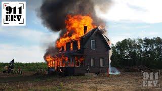 Structure Fire: Watch House Burn from Start to Finish in Live Fire Training Burn [Training Material]