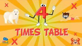 4 Times Table Song: Easy Peasy Maths | Educational Videos for Kids