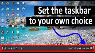 How to change the taskbar settings