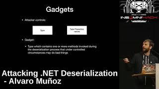 Attacking .NET deserialization - Alvaro Muñoz