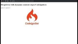 Dropdown with dynamic content (Ajax/CodeIgniter)