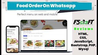 Food Ordering On WhatsApp | Paid Projects | Tamil | F5Craft - Web Development Company