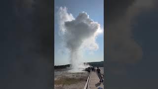 Eruption aftermath of Biscuit Basin Geyser in Yellowstone National Park. Video credit (vlad merch)