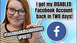 #facebookdisabledme UPDATE! I got my Disabled Facebook Account back! Finally!!