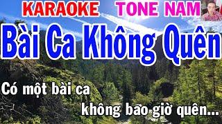 Karaoke Bài Ca Không Quên Tone Nam Nhạc Sống gia huy karaoke