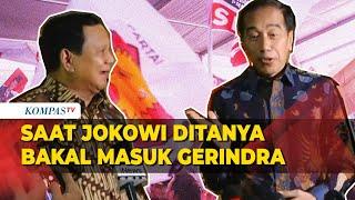 Begini Reaksi Jokowi Ditanya Masuk Partai Gerindra di Depan Prabowo