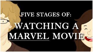 Five Stages of Watching A Marvel Movie | Пять стадий просмотра фильмов от Марвел