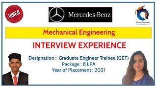 Mercedes Benz Interview Experience - 2022 | Designation: Graduate Engineer Trainee