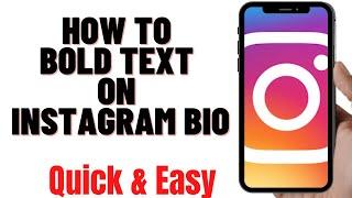 HOW TO BOLD TEXT ON INSTAGRAM BIO