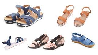 Stylish Flat Sandals Collection 2022| Latest Beautiful Flat Sandal Designs| College Wear Sandals