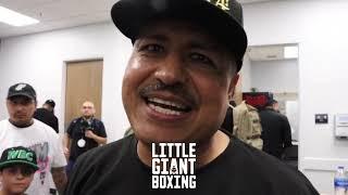 ROBERT GARCIA SECONDS AFTER BAM RODRIGUEZ STOPPED RUNGVISAI "WE WOULOD TO FIGHT A CHAMP AT 112"