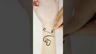 "V" letter mehndi design. #mehendi #shorts