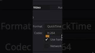 Instagram Reels Export Settings in DaVinci Resolve