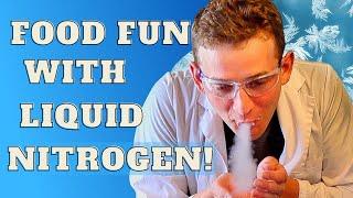 Cooking with Liquid Nitrogen! Homemade liquid nitrogen ice cream.