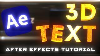 How to Create 3D Text in After Effects | TUTORIAL | ELEMENT 3D Tuto